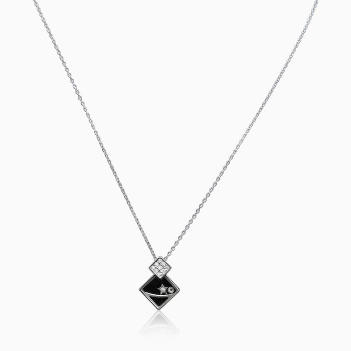 Silver Floating Star Necklace