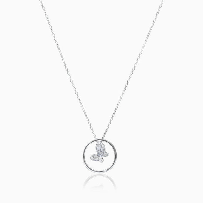  Silver Butterfly Necklace  