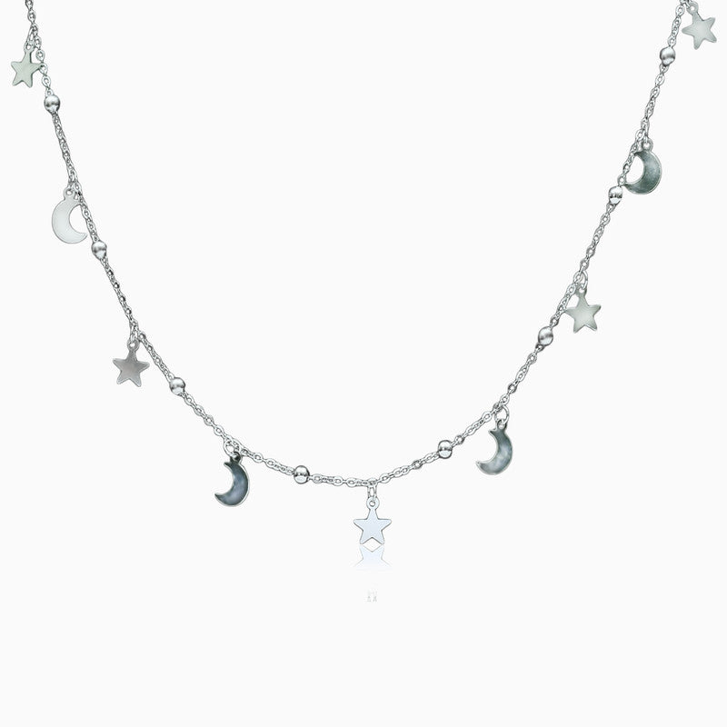 Silver Sparkle Charm Necklace
