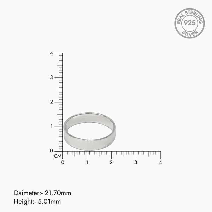 Silver 5mm Unisex Band Ring