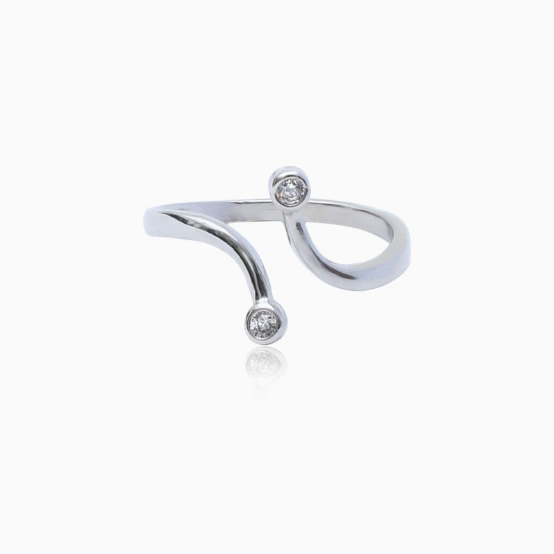Silver Zircon Charm Ring