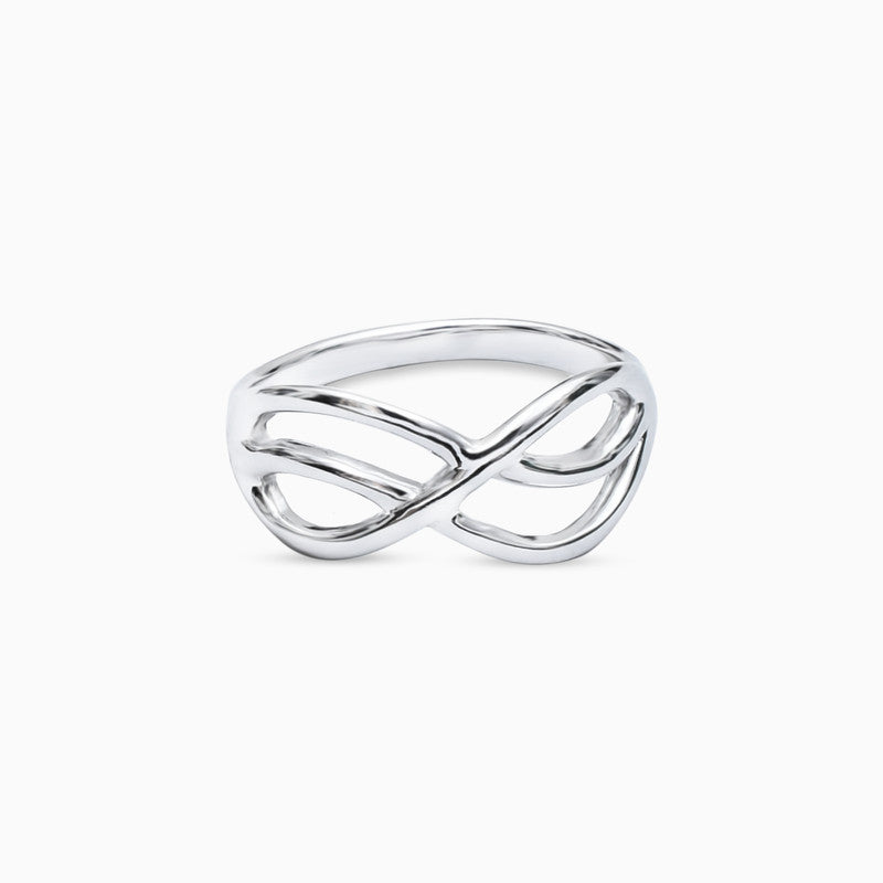 Silver Dual Infinity Ring