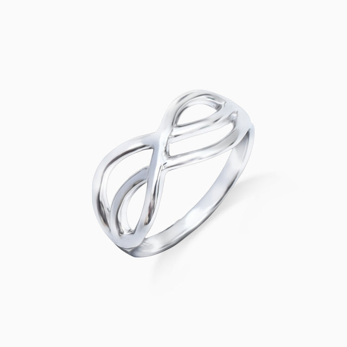 Silver Dual Infinity Ring