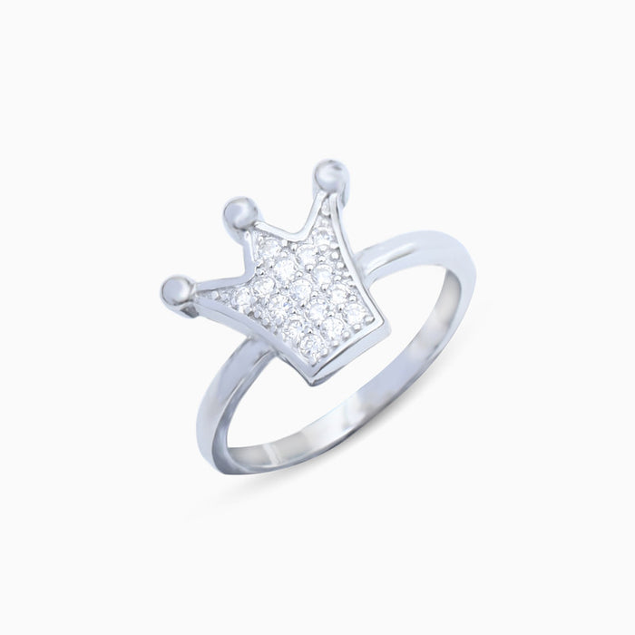 Silver Shimmer Crown Ring