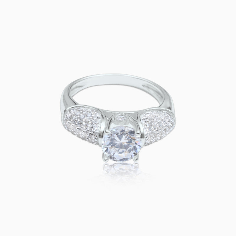 Silver Royal Sparkling Solitaire Ring