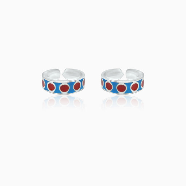 Silver Carnival Toe Rings