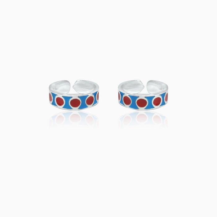 Silver Carnival Toe Rings