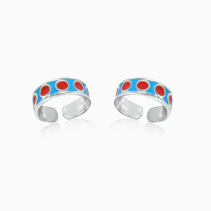 Silver Carnival Toe Rings