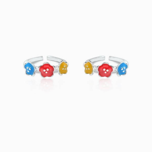 Silver Jolly Toe Rings