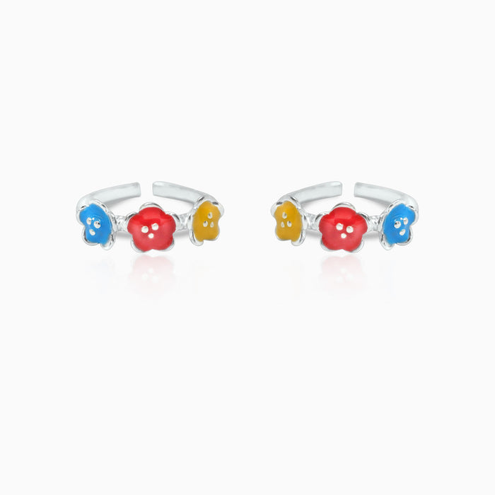 Silver Jolly Toe Rings