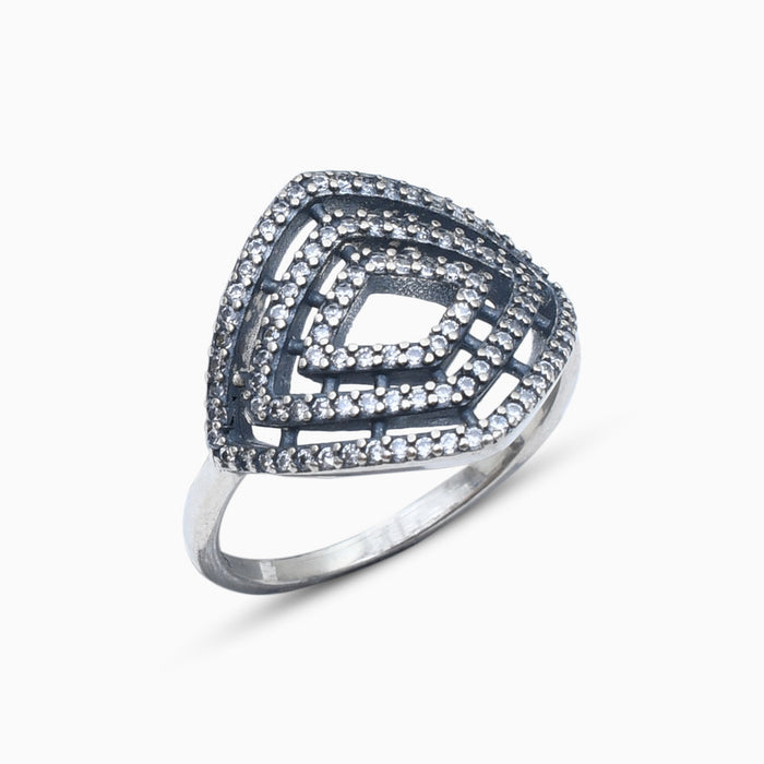 Silver Shimmer Escape Ring