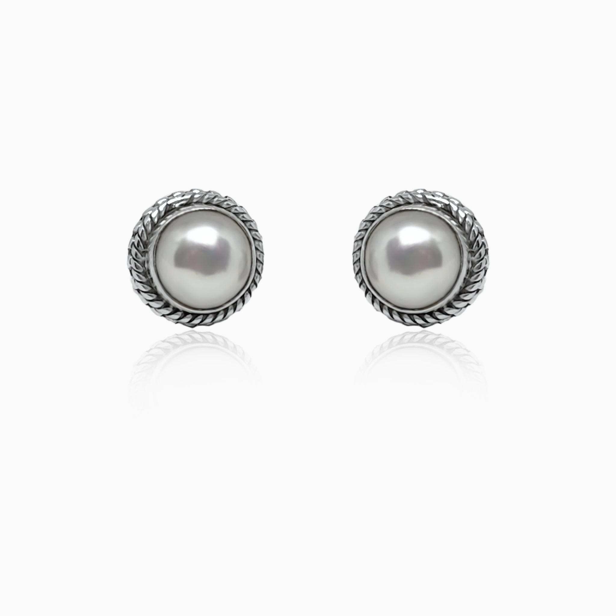 Silver Princess Pearl Earrings