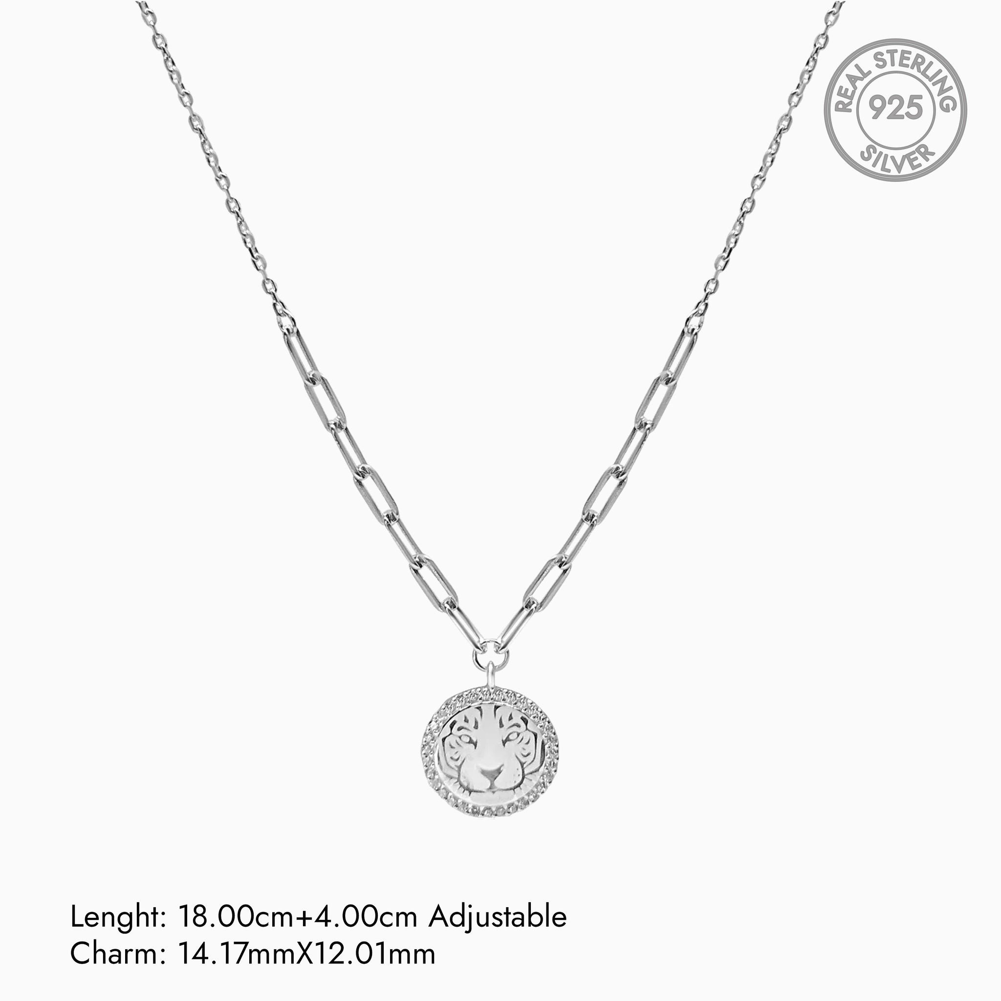 Silver Sparkling Tigeress Necklace