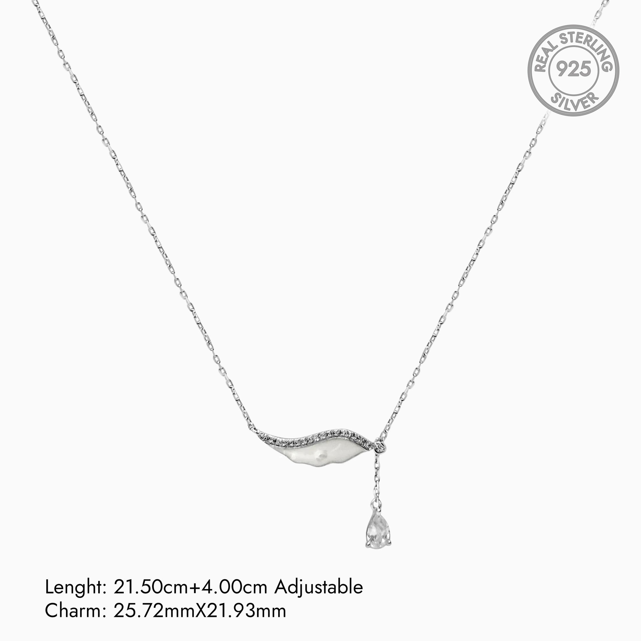 Silver Sea Relic with Solitaire Drop Necklace