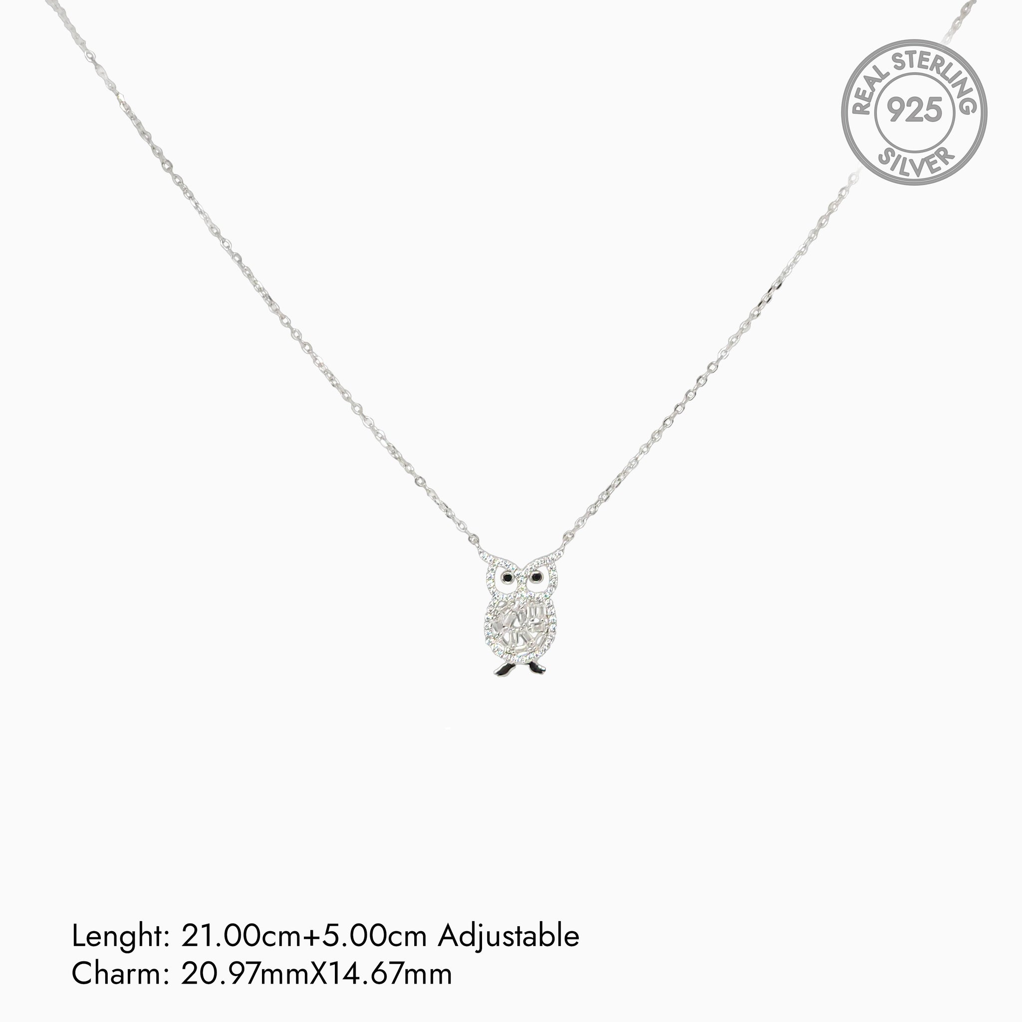 Silver Classic Owl Necklace